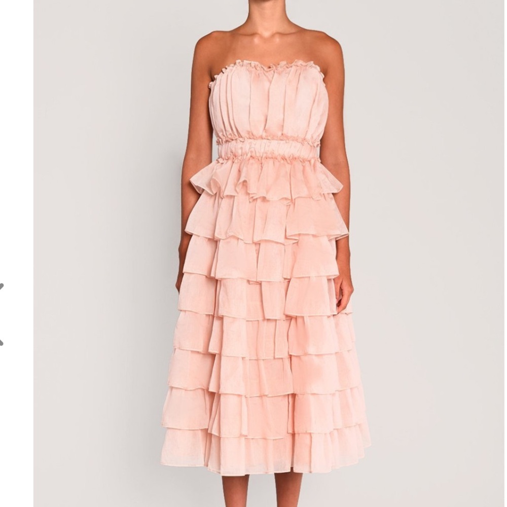 TRUE DECADENCE ORGANZA STRAPLESS GOWN